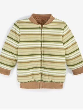 New! First Impressions Reversible Faux-Sherpa Jacket Baby Boy, Green, 6-9 month